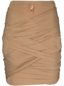 Alexander Wang minijupe à fronces - Marron