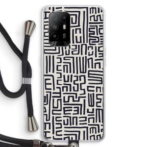 Moroccan Print: Oppo A94 5G Transparant Hoesje met koord