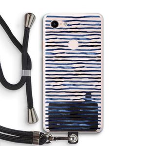 Verrassende lijnen: Pixel 3 XL Transparant Hoesje met koord