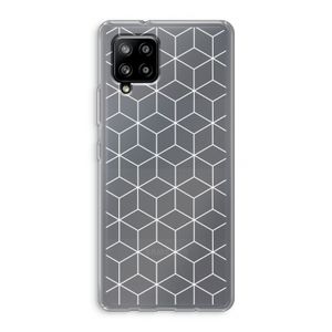 Zwart-witte kubussen: Samsung Galaxy A42 5G Transparant Hoesje