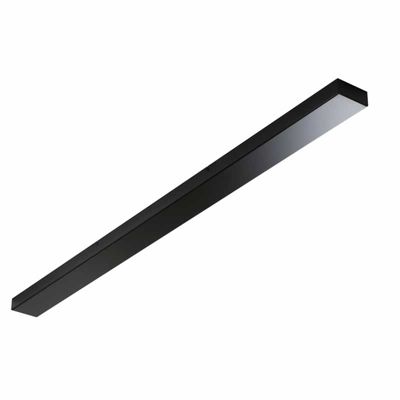 Rechthoekige plafondplaat 130x8x3,5cm zwart zonder gaten voor verlichting Perluci