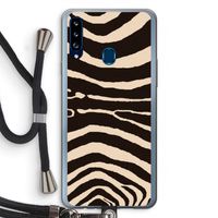 Arizona Zebra: Samsung Galaxy A20s Transparant Hoesje met koord