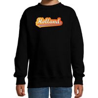 Holland met Nederlandse wimpel zwarte sweater / trui Holland / Nederland supporter EK/ WK voor kinde