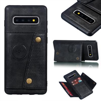 Lederen beschermhoes voor Galaxy S10 plus (zwart)