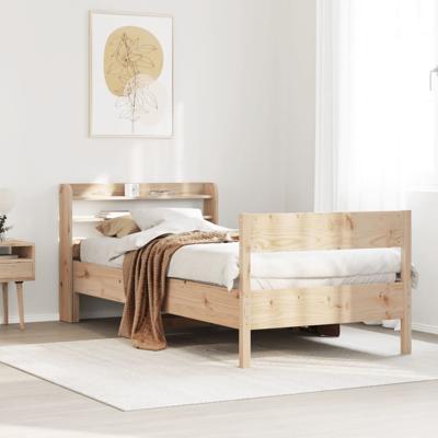 Bedframe zonder matras massief grenenhout 75x190 cm