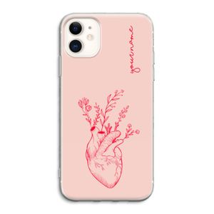 Blooming Heart: iPhone 11 Transparant Hoesje