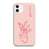 Blooming Heart: iPhone 11 Transparant Hoesje
