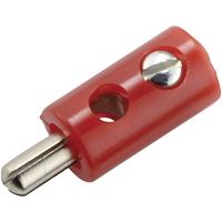 Kahlert Licht Miniatuur-banaanstekker Stekker, recht Stift-Ø: 2.6 mm Rood 1 stuk(s)