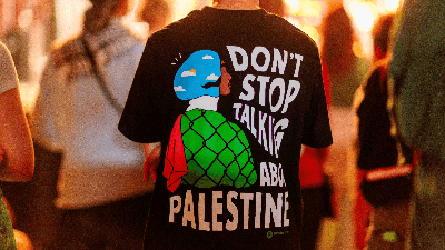 Don't Stop Talking about Palestine t-shirt-Large