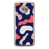 Memphis Shapes Pink: Motorola Moto G6 Transparant Hoesje - thumbnail