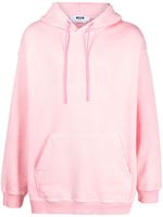 MSGM hoodie à logo ton sur ton imprimé - Rose - thumbnail