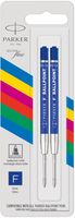Parker Eco vulling voor balpen, fijn, blauw, blister van 2 stuks