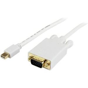 StarTech.com 3 m lange Mini DisplayPort-naar-VGA-adapterconverterkabel mDP-naar-VGA 1920x1200 wit