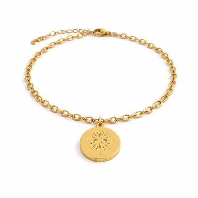 Gegraveerde ’Trots op jou’ armband - Stainless steel - Goud