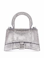 Balenciaga sac à main Hourlgass à ornements en cristal - Gris - thumbnail