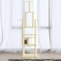 Kattenkrabpaal met sisal krabpalen 183 cm crmekleurig