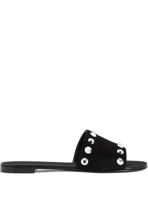Giuseppe Zanotti sandales Shirley à ornements de cristal - Noir