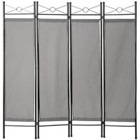 tectake - room divider Ruimtedeler kamerscherm grijs - 403555 - thumbnail