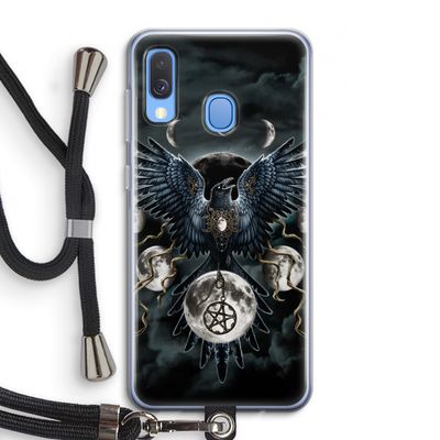 Sinister Wings: Samsung Galaxy A40 Transparant Hoesje met koord