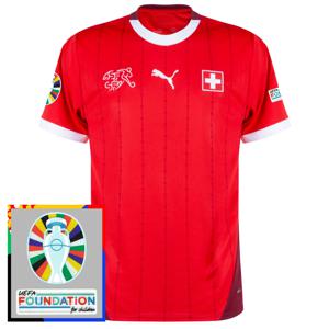 Zwitserland Shirt Thuis 2024-2025 + Euro 2024 Badges