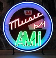 Music By AMI Jukebox Logo Neon Verlichting 65 cm - Blauw, Rose, Groen