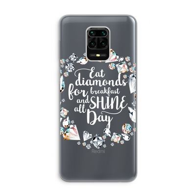 Diamonds: Xiaomi Redmi Note 9 Pro Transparant Hoesje