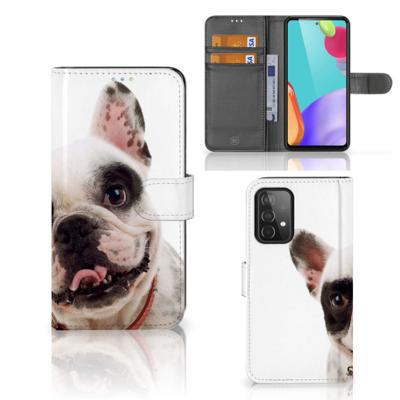 Samsung Galaxy A52 | Telefoonhoesje | Met pasjeshouder | Franse Bulldog