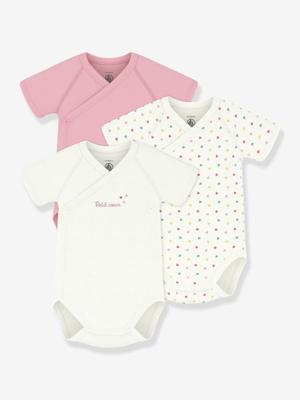 Set van 3 gekruiste body's baby wit