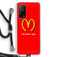 I'm lovin' you: Xiaomi Mi 10T 5G Transparant Hoesje met koord