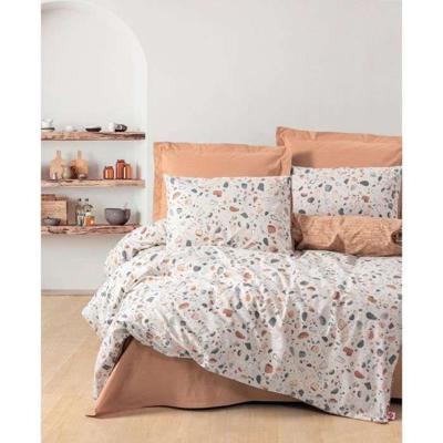 Beddengoedset - 1 dekbedovertrek 220 x 240 cm + 2 kussenslopen 60 x 60 cm - 100% katoen - Karamel