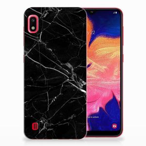 Samsung Galaxy A10 TPU Siliconen Hoesje Marmer Zwart - Origineel Cadeau Vader