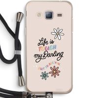 Tough Life: Samsung Galaxy J3 (2016) Transparant Hoesje met koord