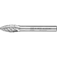 PFERD TOOLS 21001015 Freesstift Hardmetaal Vlam Lengte 60 mm Afmeting, Ø 8 mm Werklengte 20 mm Schachtdiameter 6 mm 1 stuks