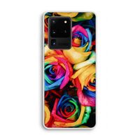 Neon bloemen: Samsung Galaxy S20 Ultra Transparant Hoesje
