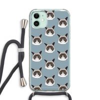 It's a Purrr Case: iPhone 11 Transparant Hoesje met koord