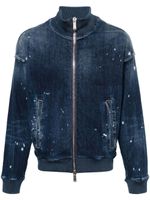 DSQUARED2 veste bomber en jean à logo imprimé - Bleu - thumbnail