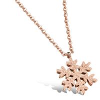 Cilla Jewels ketting Rosegoud Snowflake Pendant