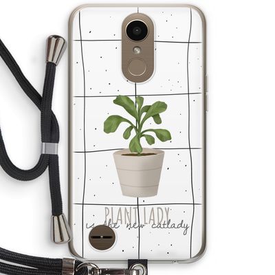 Kamerplant op vensterruit: LG K10 (2017) Transparant Hoesje met koord