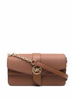 Michael Kors sac porté épaule en cuir à plaque logo - Marron