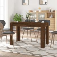 Eettafel 120x60x76 cm bewerkt hout bruin eikenkleur