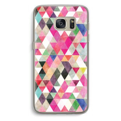Gekleurde driehoekjes: Samsung Galaxy S7 Transparant Hoesje