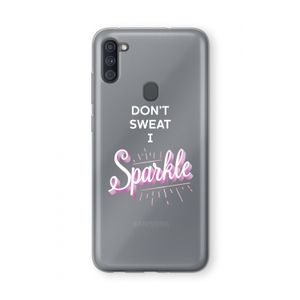 Sparkle quote: Samsung Galaxy A11 Transparant Hoesje