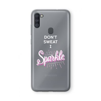 Sparkle quote: Samsung Galaxy A11 Transparant Hoesje