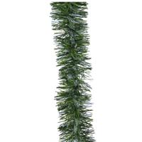 Decoris Kerstslinger - groen/transparant - 270 x 7,5 cm - lametta - kerstversiering