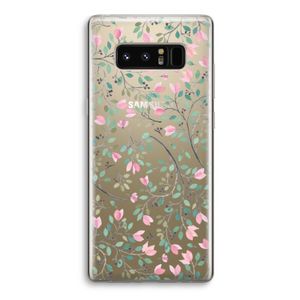 Sierlijke bloemen: Samsung Galaxy Note 8 Transparant Hoesje