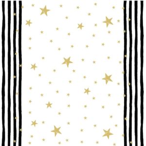 Kerst thema tafellopers/placemats met sterretjes 40 x 480 cm