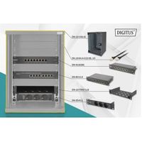 Digitus DN-10-SET-2-B rack 9U Vrijstaande rek Zwart
