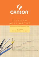 Millimeterpapier canson bruingeel bedrukt a4 wit | 10 stuks