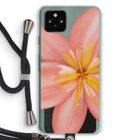 Pink Ellila Flower: Pixel 5a 5G Transparant Hoesje met koord