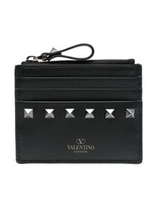 Valentino Garavani porte-cartes à ornements Rockstud - Noir